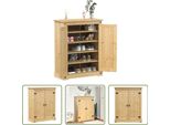 The Living Store Scarpiera 86X38,5X108 Cm In Legno Di Pino Massiccio