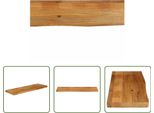 The Living Store Piano Del Tavolo Con Bordo Ad Albero 110X40X3,8 Cm In Legno Massiccio Di Mango