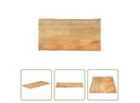 The Living Store Piano Del Tavolo Con Bordo Ad Albero 110X60X3,8 Cm In Legno Massiccio Di Mango