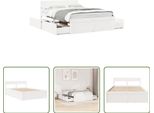 The Living Store Letto In Legno Massiccio Senza Materasso Bianco 135X190 Cm In Legno Di Pino