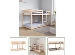 The Living Store Letto A Castello 90X190 Cm In Legno Di Pino Massiccio