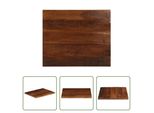The Living Store Piano D'appoggio 60X50X2,5 Cm Rettangolare In Legno Massiccio Antico