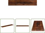The Living Store Piano D'appoggio 180X40X2,5 Cm Rettangolare In Legno Massiccio Antico