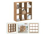 The Living Store Libreria Artisan In Rovere 102X32X102 Cm Materiale Legno