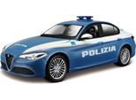 Bburago Alfa Romeo Giulia Polizia 1/24 Modello Di Auto Della Polizia In Scala 1:24 Preassemblato