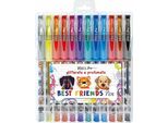 Lebez 81186 Penna Gel Penna In Gel Con Cappuccio Multicolore 12 Pz