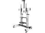 Startech.Com Carrello/Supporto Tv Mobile Su Ruote Per Schermi Piatti Da 60-100" E Fino A 100 Kg, Regolazione Dell'altezza Tramite Manovella, Montaggio Su Carrello Mobile/Portatile"