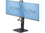 Startech.Com Supporto Da Tavolo Per Due Monitor- Staffa Con Barra Trasversale Per 2 Schermi Da 27" Vesa 75X75/100X100, Altezza Regolabile, Portata 6 Kg Per Display"
