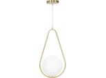 Mauro Ferretti Plafoniera Glamy Ablegen E14 24X20X46 Cm Bianco Oro