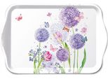 Vassoio 13X21Cm In Melamina Con Motivo A Dente Di Leone Bianco/Viola
