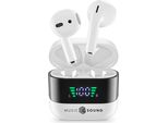 Music Sound 8018080488627 Cuffie Wireless In-Ear Per Chiamate/Musica Bluetooth Bianco