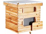 Arnia, 20 Telai, Arnia Zander, Legno Di Cedro Rivestito Di Cera D'api, 1 Cassetta Profonda + 1 Media, Set Per Arnia Langstroth, Finestre Trasparenti In Acrilico Con Fondamenta