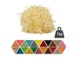Materiale Di Riempimento In Carta Avorio 1 Kg - Materiale Di Imballaggio Biodegradabile, Ideale Come Riempimento Decorativo Per Scatole E Cesti Regalo