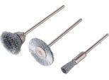 Wolfcraft® Mini Set Di Spazzole In Acciaio Inox 3 Pezzi.