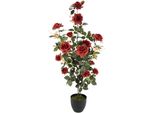 Kunstbaum I.Ge.A. "Rosenbusch Im Topf", Rot, B:45Cm H:115Cm L:45Cm, Obermaterial: 95% Polyester, 5% Kunststoff, Kunstpflanzen, Kunstrosen Kunstpflanzen Rosenstrauch Deko Hochzeit