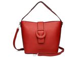 Schultertasche "Buckle", Damen, Gr. B/H/T: 35Cm X 27Cm X 13Cm Onesize, Rot, Lederimitat, Collezione Alessandro, Taschen Schultertasche, Mit Dekorativer GüRtelschließE