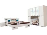 Schlafzimmer-Set WIMEX Anna, weiß, B/H: 180cm x 200cm, Schlafzimmermöbel-Sets