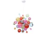 NÄVe Pendelleuchte "Explosion", Bunt (Chromfarben, Bunt), 10, Leuchten, HäNgeleuchte,Metall,Glas,Multicolor, 10Xg9 Max.20W, Pendelleuchte