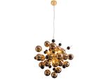 NÄVe Pendelleuchte "Explosion", Gold, 10, Ø 65Cm H: 150Cm, 1 Stk., Leuchten, Mit GoldgläNzenden Glaskugeln BestüCkt, FüR 10 X G9 Sockel, Ø 65 Cm, Pendelleuchte