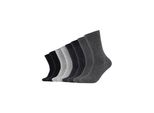 Socken S.OLIVER Socken 8er Pack, Damen, Gr. 43/46, schwarz (schwarz mix), 70% Baumwolle, 27% Polyester, 2% Elasthan, 1% Polyamid, uni, Socken Socken