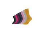 Socken CAMANO Socken 9er Pack, Damen, Gr. 35/38, pink (chalk pink mix), 80% Baumwolle, 17% Polyamid, 3% Elasthan, uni, Socken Socken