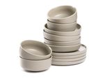 Geschirr-Set LEONARDO ROMA, Geschirrset, 12-teilig, beige, 12 Stk., Keramik, Geschirr-Sets, Geschirr-Set, Service, spülmaschinengeeignet