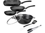 Topf-Set Gsw "Gourmet Granit", Schwarz, TöPfe, Induktion