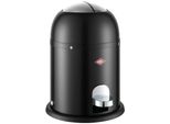 Kosmetikeimer WESCO Mini Master, schwarz (mattschwarz), B:26,4cm H:36cm T:26,4cm, Stahlblech, Mülleimer, Kosmetikeimer, 6 Liter