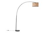 Brilliant Bogenlampe "Wiley", Schwarz (Holz Hell, Schwarz), 1, Ø 45Cm H: 210Cm, 1 Stk., Leuchten, 2,1M Holz Hell/Schwarz, Bogenlampe