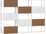 Cartella Per Ufficio Aspetto Moderno Del Legno Marrone Bianco Scaffale Spazio Di Archiviazione Design