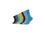 Socken CAMANO Socken 9er Pack, Damen, Gr. 43/46, blau (turquoise), 80% Baumwolle, 17% Polyamid, 3% Elasthan, uni, Socken Socken