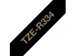 Brother TZE-R334 Nastro Per Etichette Oro Su Nero