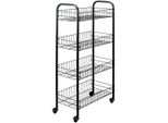 Carrello Portavivande Con 4 Cestini Carrello Da Cucina Carrello Da Cucina Bianco/Nero