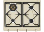 Smeg Coloniale SRV864POGH Piano Cottura Crema Da Incasso 60 Cm Gas 4 Fornello(I)