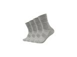 Socken S.OLIVER Socken 4er Pack, Damen, Gr. 35/38, grau (light grau melange), 82% Viskose, 16% Polyamid, 2% Elasthan, meliert, Socken Socken
