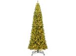 Costway Albero Di Natale Artificiale Da 360 Cm, Albero Di Natale Con Illuminazione, 1030 Luci Led Bianco Caldo E 2536 Punte Di Rami In Pvc, Albero Di Natale Grande