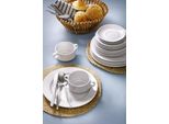 12 X Mammoet Budgetline Tazza Da Zuppa In Porcellana Bianca 30 Cl