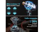 Avvitatore A Impulsi A Batteria Da 1/2" Con Motore Brushless, Coppia Di 1600 Nm, Avvitatore Elettrico A Impulsi Con 6 Velocità Regolabili"