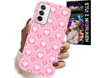 Custodia Per Oppo Reno12 Pro 5G - Custodia Rosa A Forma Di Cuore + Foglio Di Alluminio