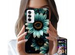 Custodia Per Oppo Reno12 5G - Gerbera Blu A Margherita +Folia
