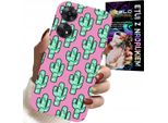 Custodia Per Oppo Reno8 T 4G - Cactus, Cactus Su Sfondo Rosa + Foil
