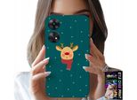 Custodia Per Oppo Reno8 T 4G - Renna Su Sfondo Verde Motivi Natalizi