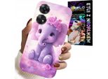 Custodia Per Oppo Reno8 T 4G - Elefante Carino Su Sfondo Rosa Custodia +Folio