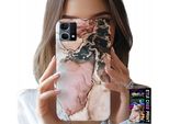 Custodia Per Oppo Reno7 4G - Elegante Marmo Con Motivi Alla Moda + Vetro