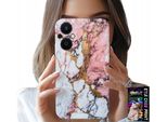 Custodia Per Oppo Reno8 Lite 5G - Marmo Bianco Rosa, Motivi Di Pietra