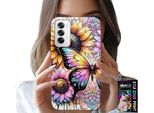 Custodia Per Oppo Reno12 Pro 5G - Girasole Con Farfalla, Custodia + Foglio Di Alluminio