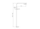 SlezáK-Rav SlezáK Rav Asta Doccia Telescopica Quadrata Per Miscelatori Con Soffione E Doccetta MD0633 Colore: Cromo, Dimensione: Telescopica