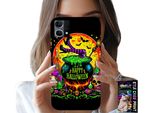 Custodia Per Oppo Reno7 4G - Strega Cauldron Wand Halloween Glass
