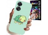 Custodia Per Oppo Reno8 T 4G - Modelli Di Tartaruga Per Bambini + Vetro