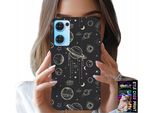 Custodia Per Oppo Reno7 5G - Cosmo Pianeti Stelle Luna + Vetro